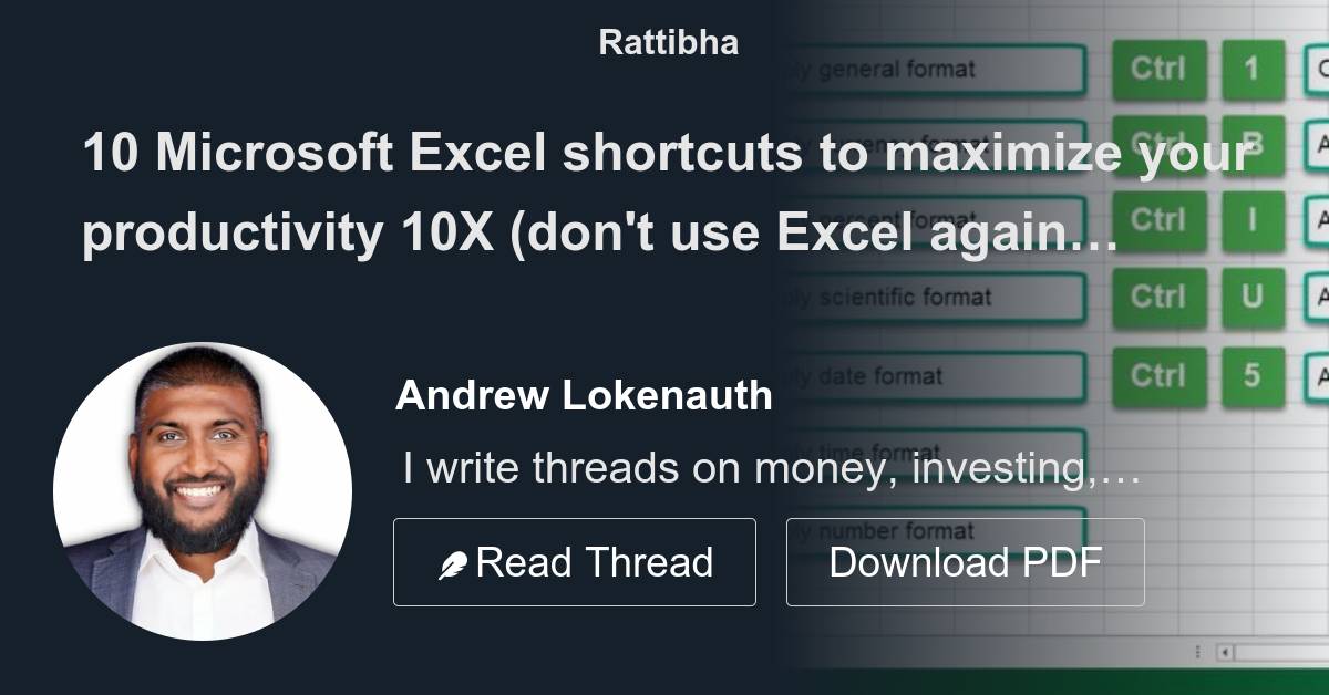 10 Microsoft Excel shortcuts to maximize your productivity 10X (don't ...