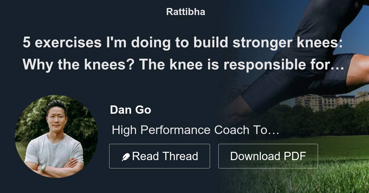5 exercises I'm doing to build stronger knees Thread from Dan Go
