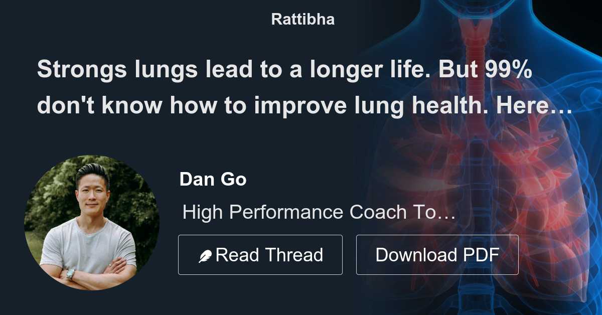 Strongs lungs lead to a longer life. But 99% don't know how to improve ...