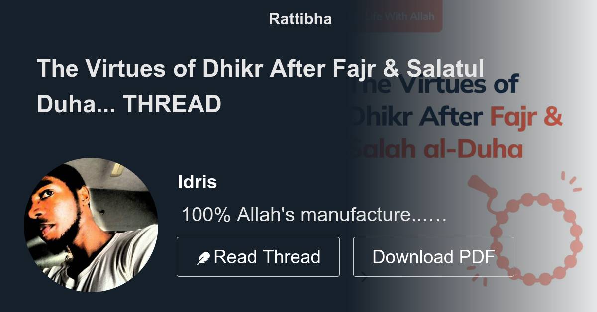 the-virtues-of-dhikr-after-fajr-salatul-duha-thread-thread-from