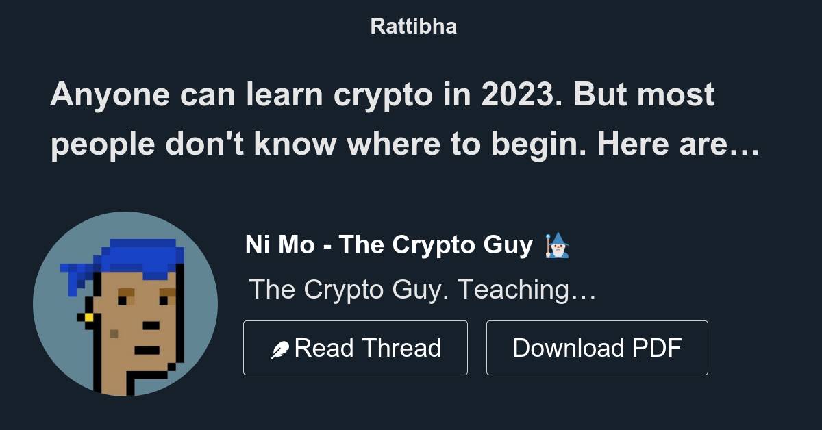 Anyone can learn crypto in 2023. But most people don't know where to