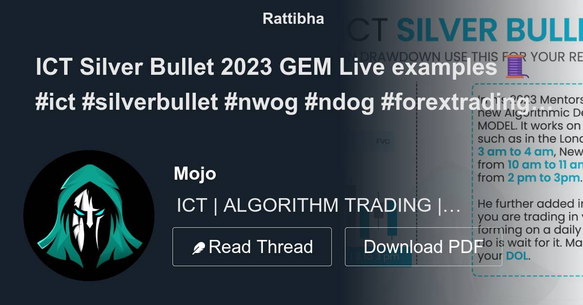 ICT Silver Bullet 2023 GEM Live examples 🧵 ict silverbullet nwog 