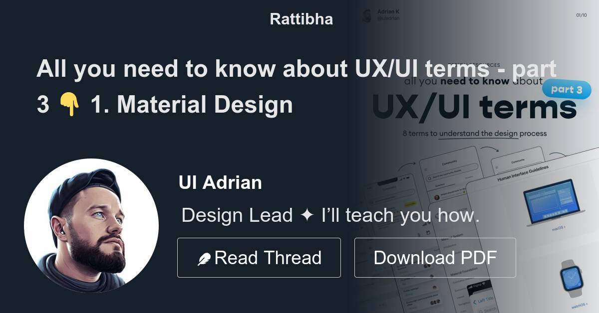 All you need to know about UX/UI terms - part 3 👇 - Thread from UI ...
