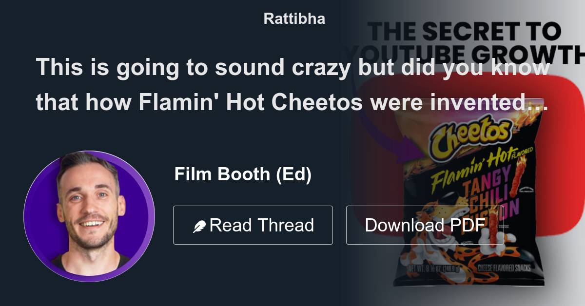 This is going to sound crazy but did you know that how Flamin' Hot