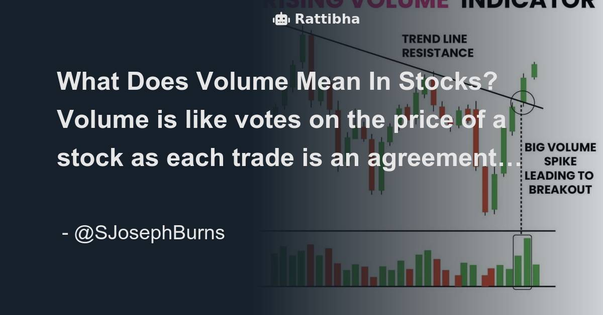 What Does Volume Means In Stock