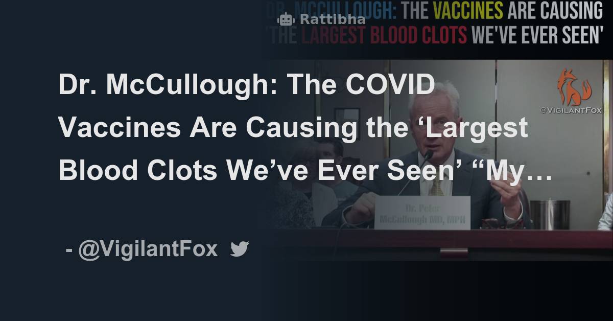 Peter A. McCullough, MD, MPH™ on X: For #CovidVaccines VTE I test for  genetic blood clotting tendencies as in the case of vaccinated  @DeionSanders Commentator @KirkHerbstreit should get tested as well. All