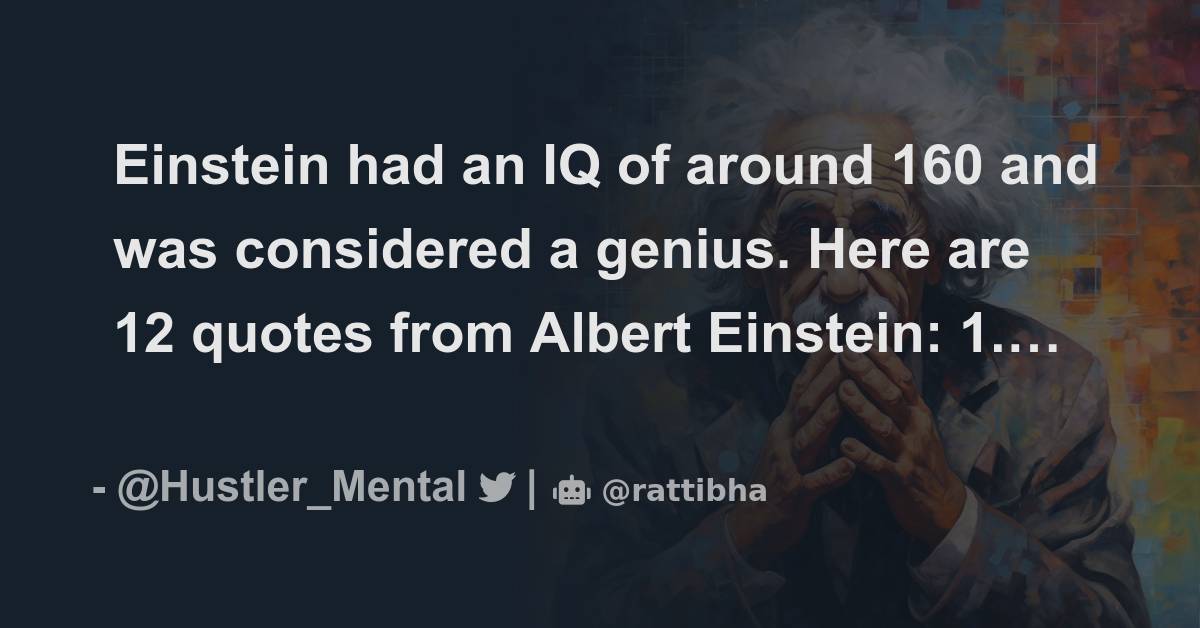 Thread by @TK_Hlatshwayo, The man who had an IQ higher than of Albert  Einstein and []