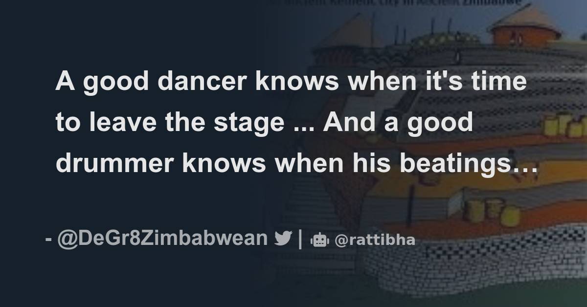 A Good Dancer Knows When It's Time To Leave The Stage ... - Thread From ...