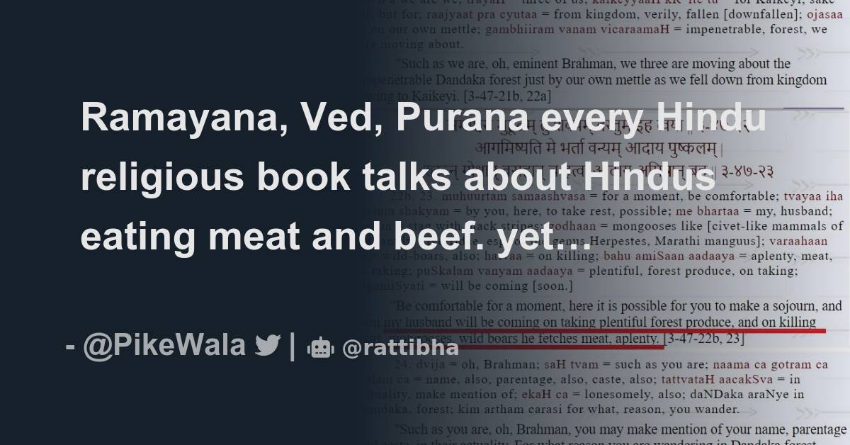 Ramayana, Ved, Purana every Hindu religious book talks about Hindus