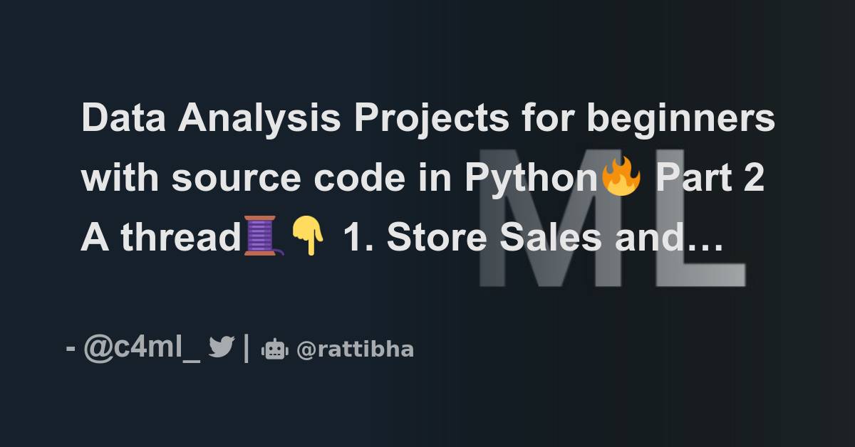 Data Analysis Projects for beginners with source code in Python🔥 Part 2 ...