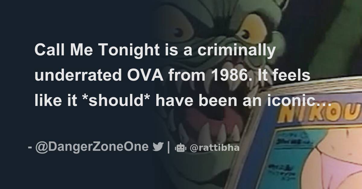 Call Me Tonight OVA (1986, ENG SUB)