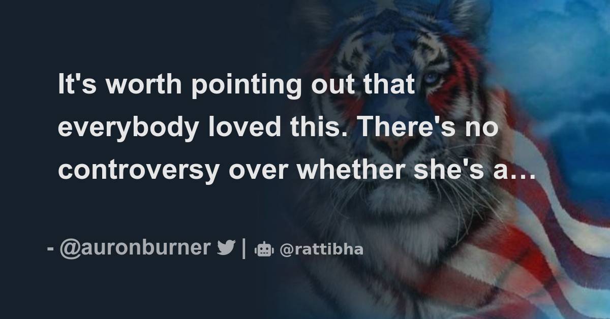 It's worth pointing out that everybody loved this. There's no