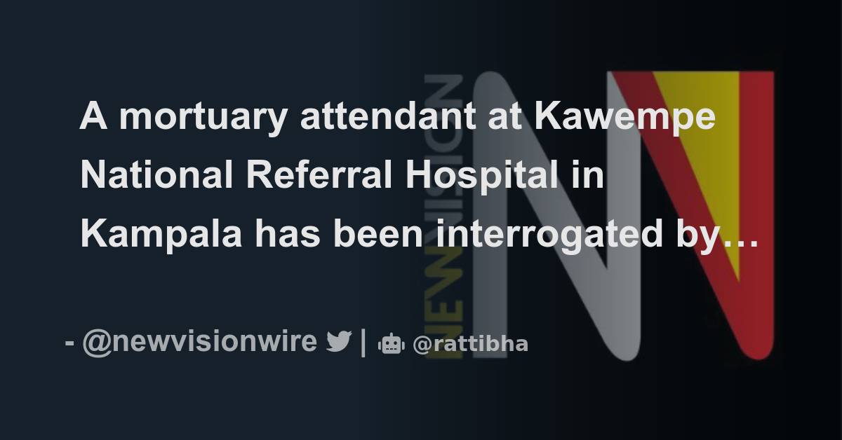 A mortuary attendant at Kawempe National Referral Hospital in Kampala