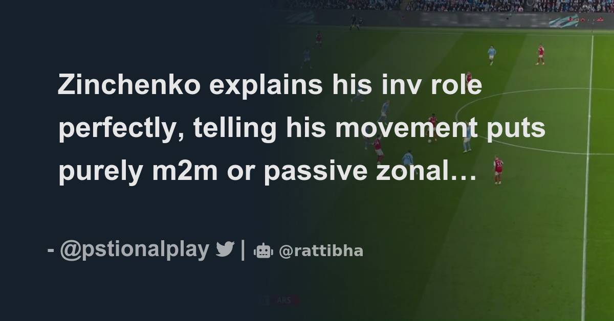 Zinchenko explains his inv role perfectly, telling his movement puts