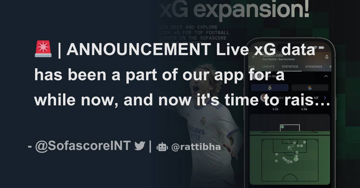 🚨 ANNOUNCEMENT Live xG data has been a part of our app for a while