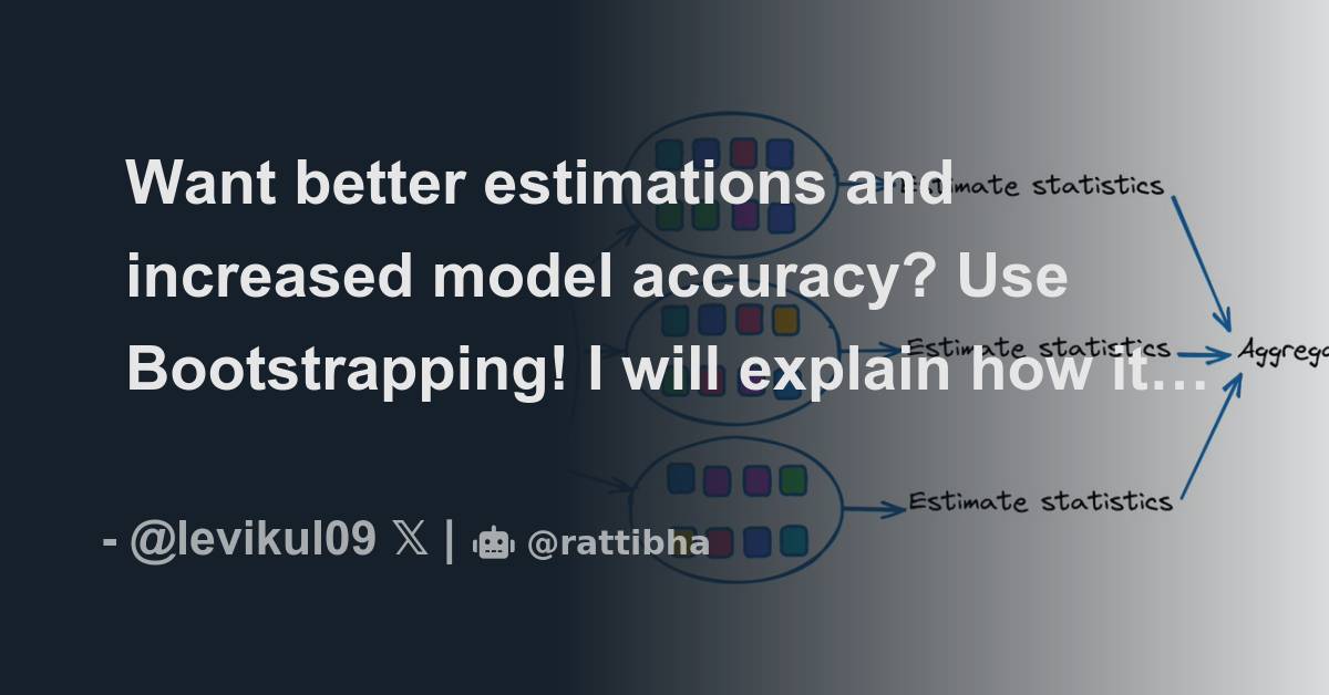 Want better estimations and increased model accuracy use bootstrapping