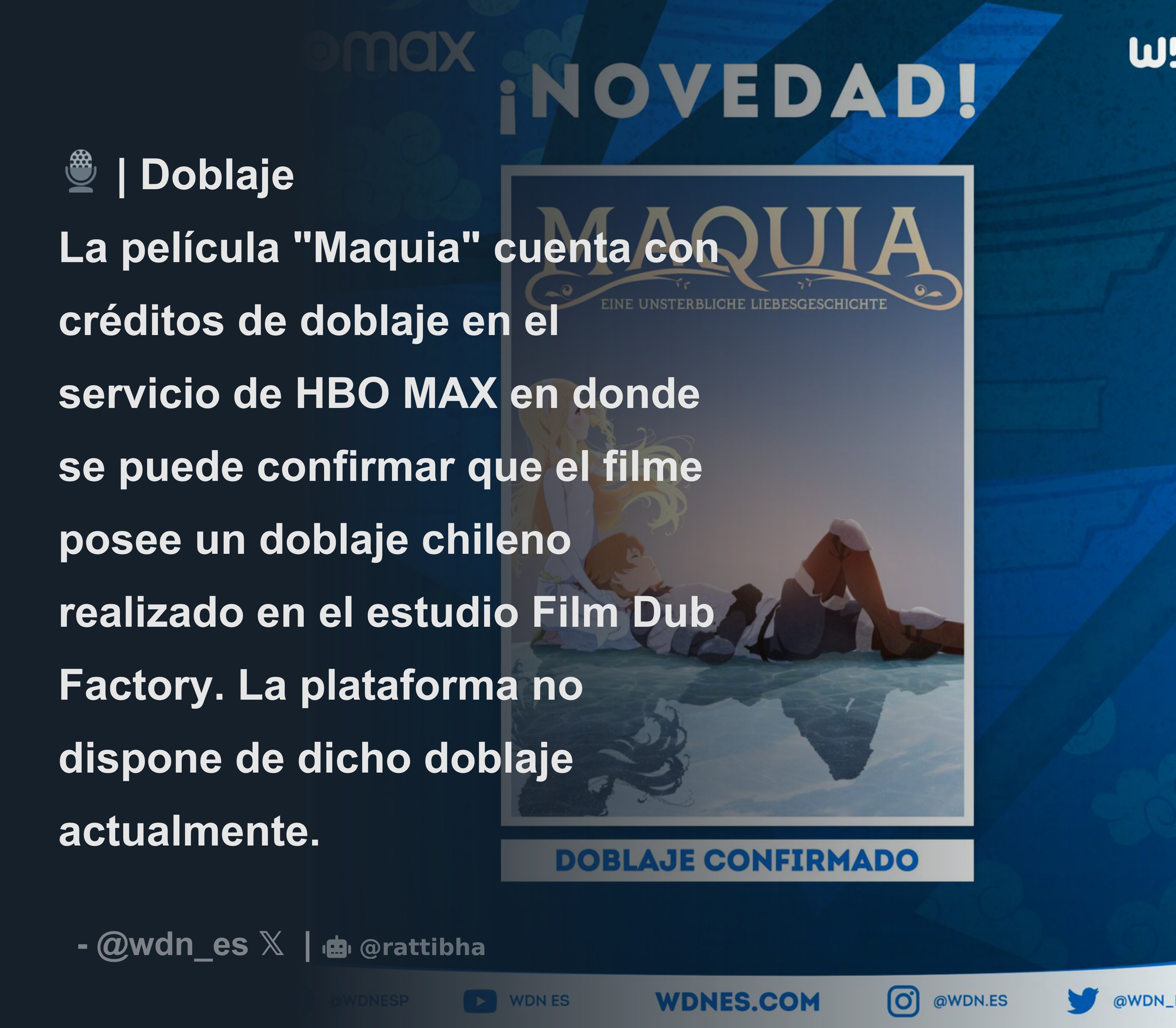 WDN - World Dubbing News on X: 🎙️