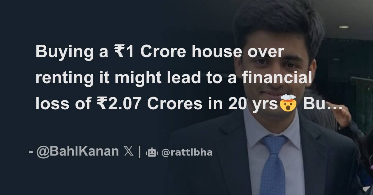 Buying A 1 Crore House Over Renting It Might Lead To A Financial Loss buying-a-1-crore-house-over-renting-it-might-lead-to-a-financial-loss