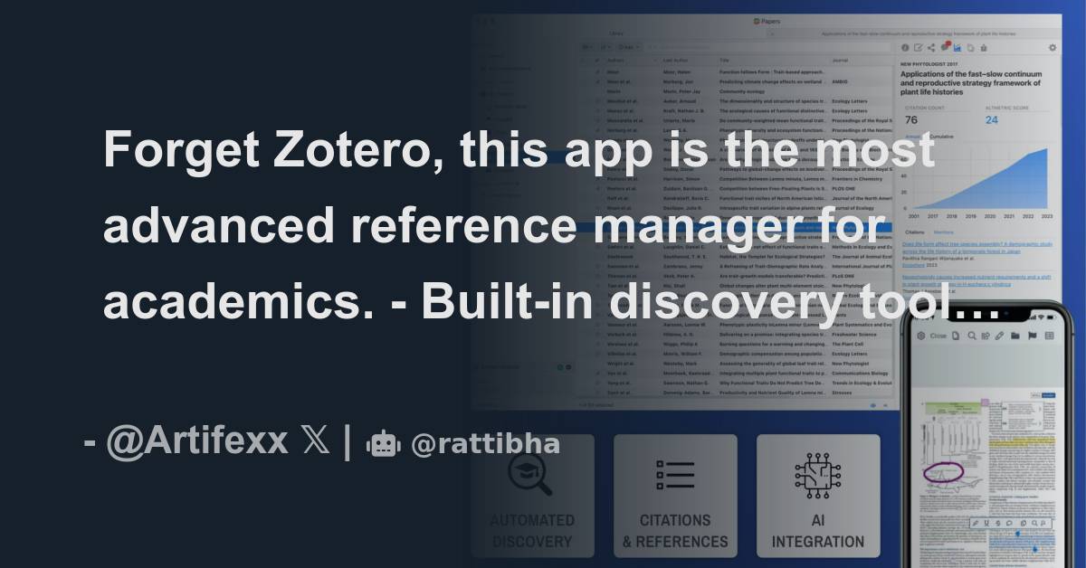 Zotero, this app is the most advanced reference manager for