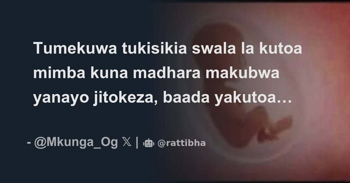 Tumekuwa tukisikia swala la kutoa mimba kuna madhara makubwa yanayo