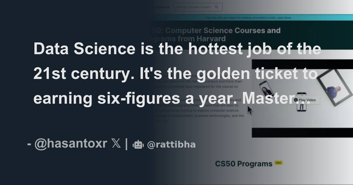Data science is the hottest job of the 21st century it s the golden