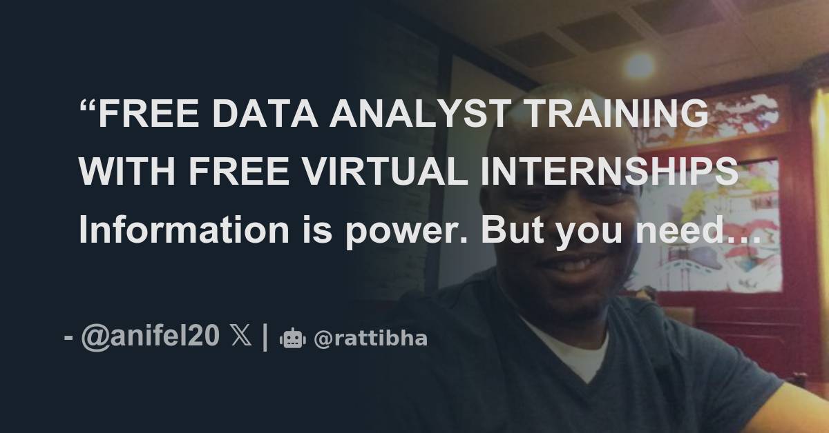 free data analyst training with free virtual internships