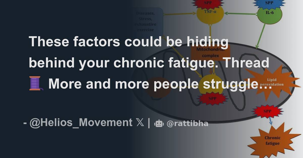 These factors could be hiding behind your chronic fatigue. Thread🧵