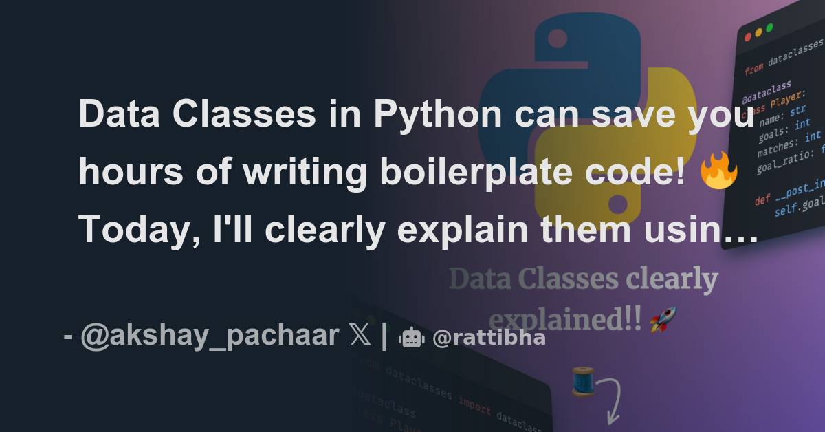 Data Classes in Python can save you hours of writing boilerplate code ...