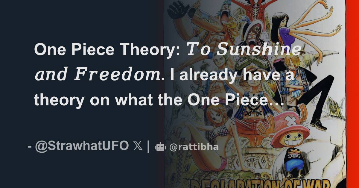 Mr UFO 👒🛸 on X: One Piece Theory: The Destruction of the Red