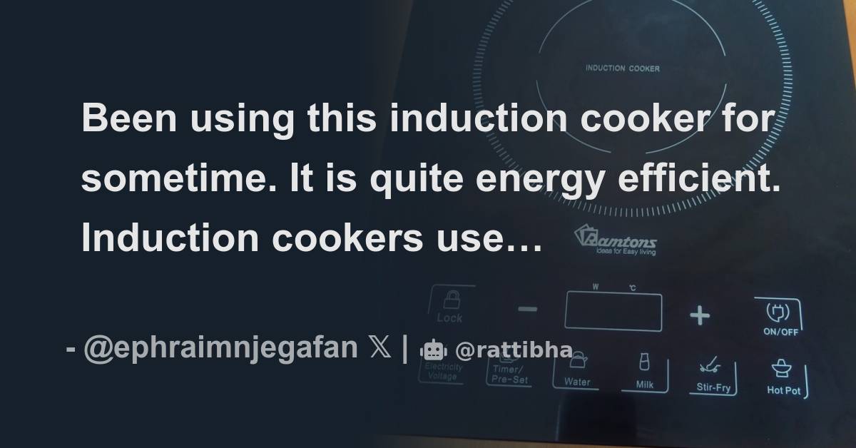Been using this induction cooker for sometime. It is quite energy
