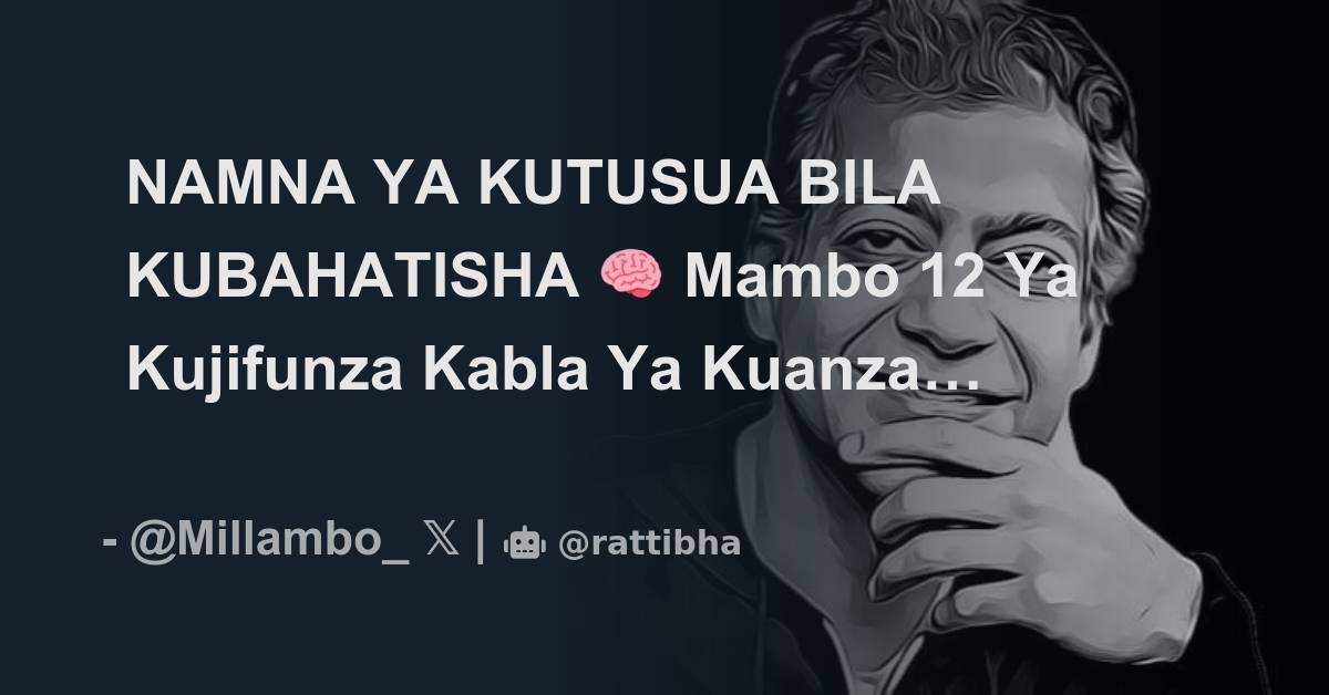 NAMNA YA KUTUSUA BILA KUBAHATISHA 🧠 Mambo 12 Ya Kujifunza Kabla Ya ...