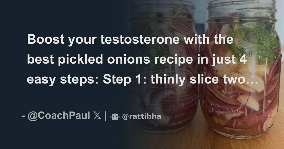 Boost your testosterone with the best pickled onions recipe in just 4