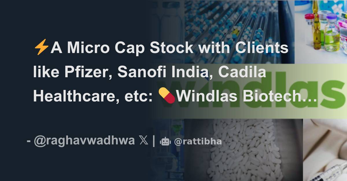 ⚡️A Micro Cap Stock with Clients like Pfizer, Sanofi India, Cadila