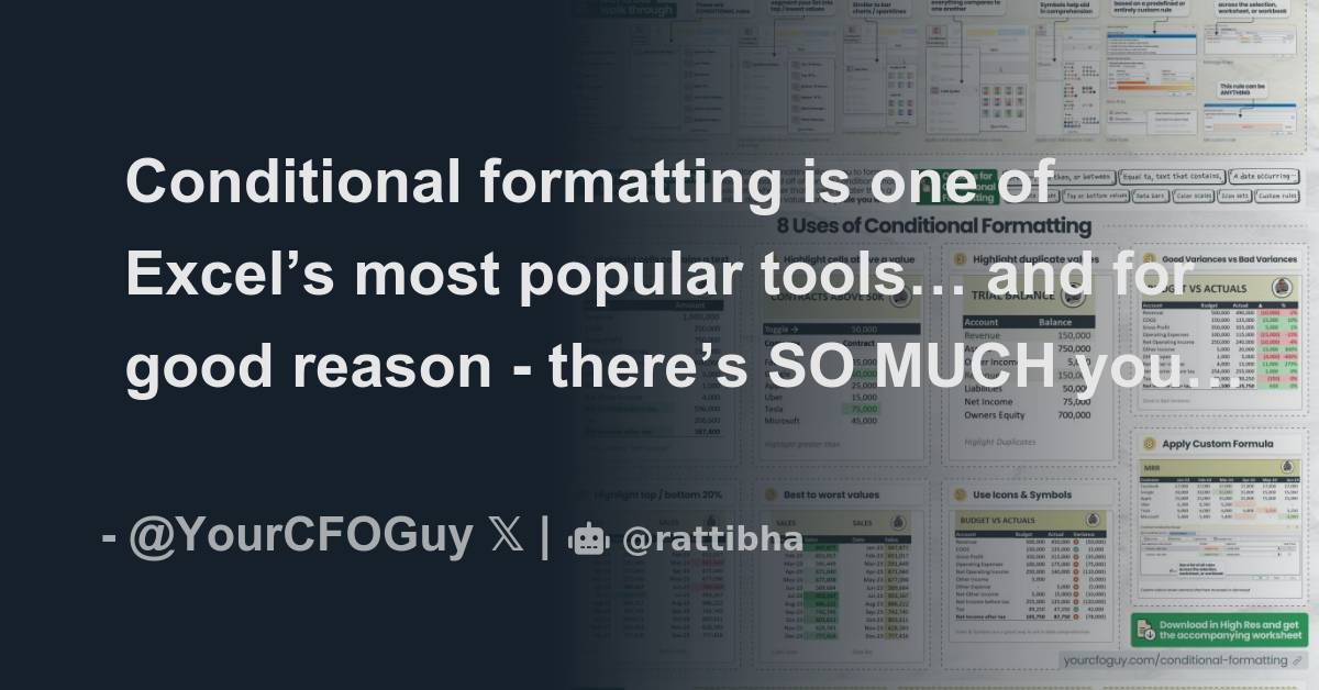 Conditional formatting is one of Excel’s most popular tools… and for ...
