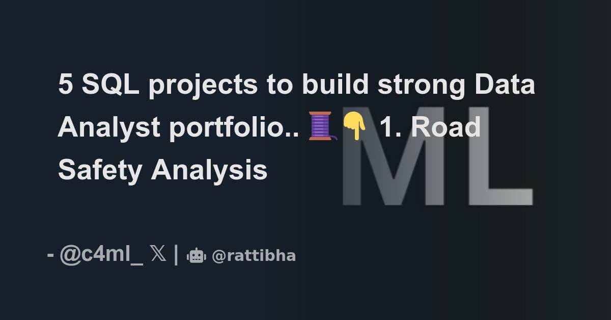 5 SQL projects to build strong Data Analyst portfolio.. 🧵👇 - Thread ...