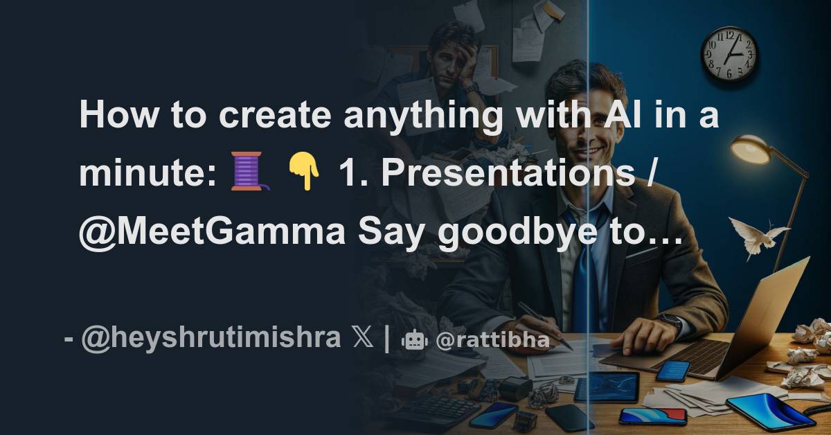 How to create anything with ai in a minute thread from shruti