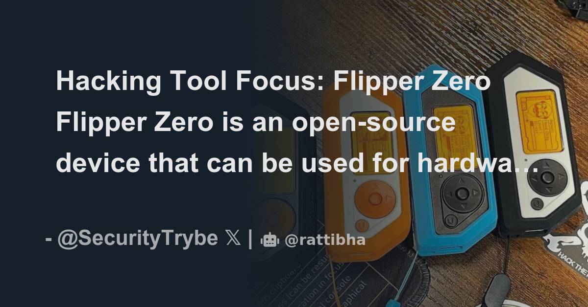 Hacking Tool Focus Flipper Zero Flipper Zero is an opensource device