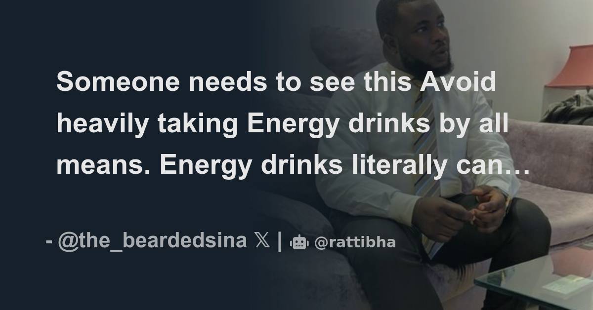 Someone needs to see this Avoid heavily taking Energy drinks by all