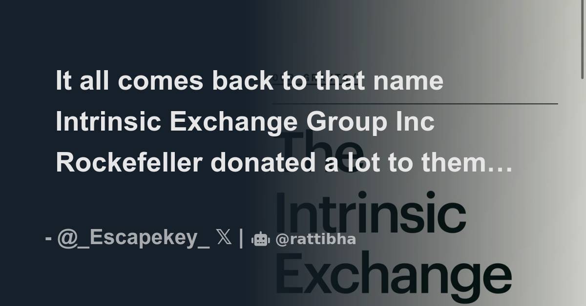 It all comes back to that name intrinsic exchange group inc thread