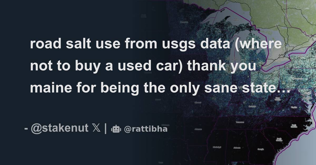 road salt use from usgs data (where not to buy a used car) Thread
