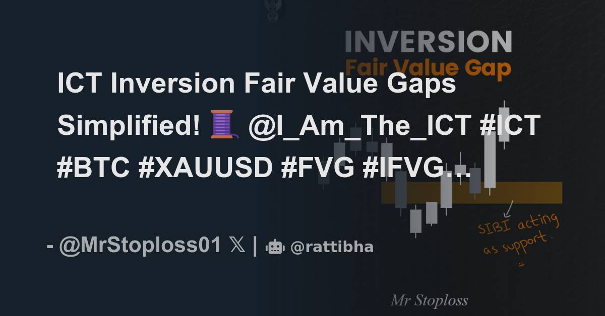 ICT Inversion Fair Value Gaps Simplified! 🧵 @I_Am_The_ICT #ICT #BTC # ...