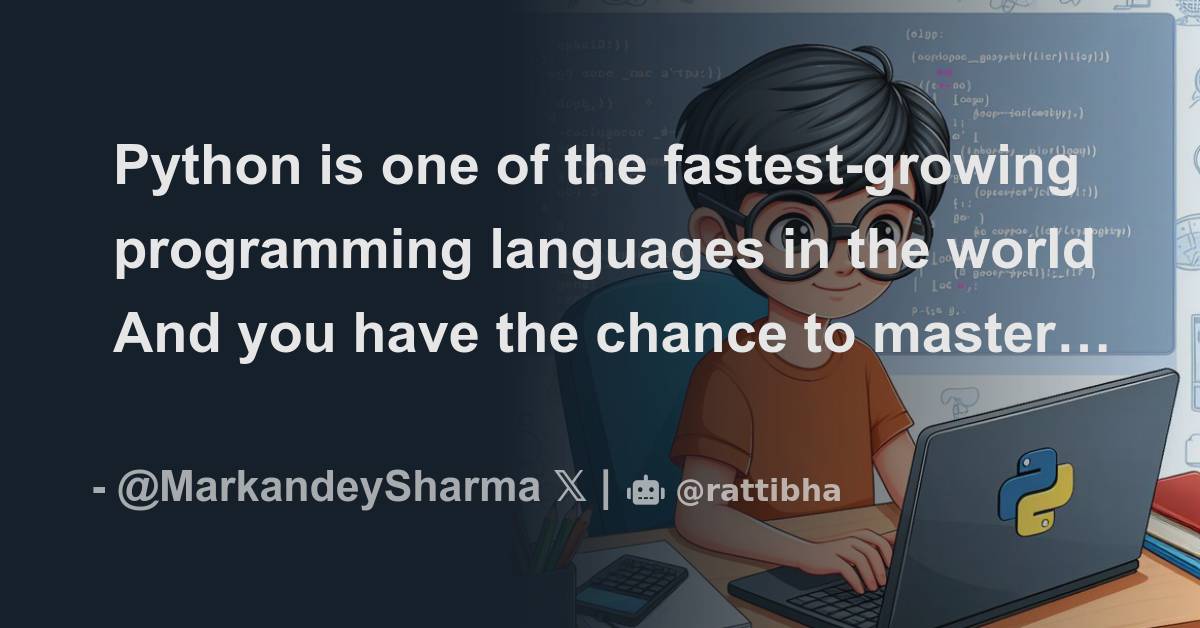 Python is one of the fastest-growing programming languages in the world ...