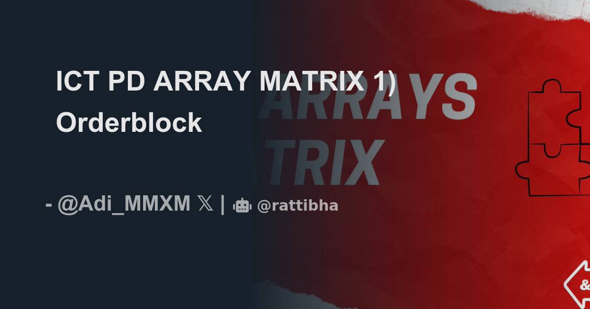 ICT PD ARRAY MATRIX - Thread from Mr Adi @Adi_MMXM - Rattibha