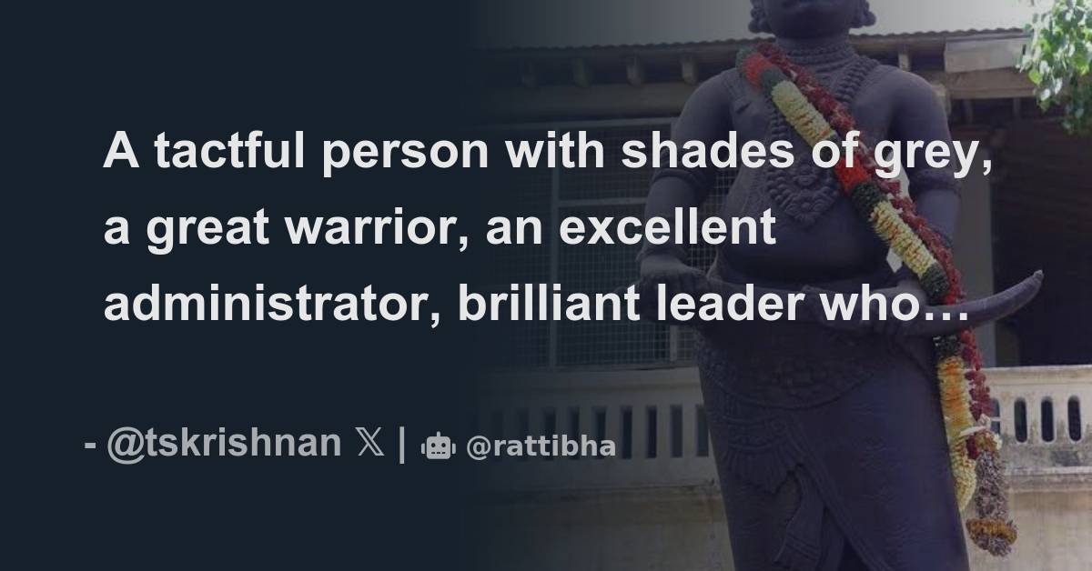 A tactful person with shades of grey, a great warrior, an excellent ...