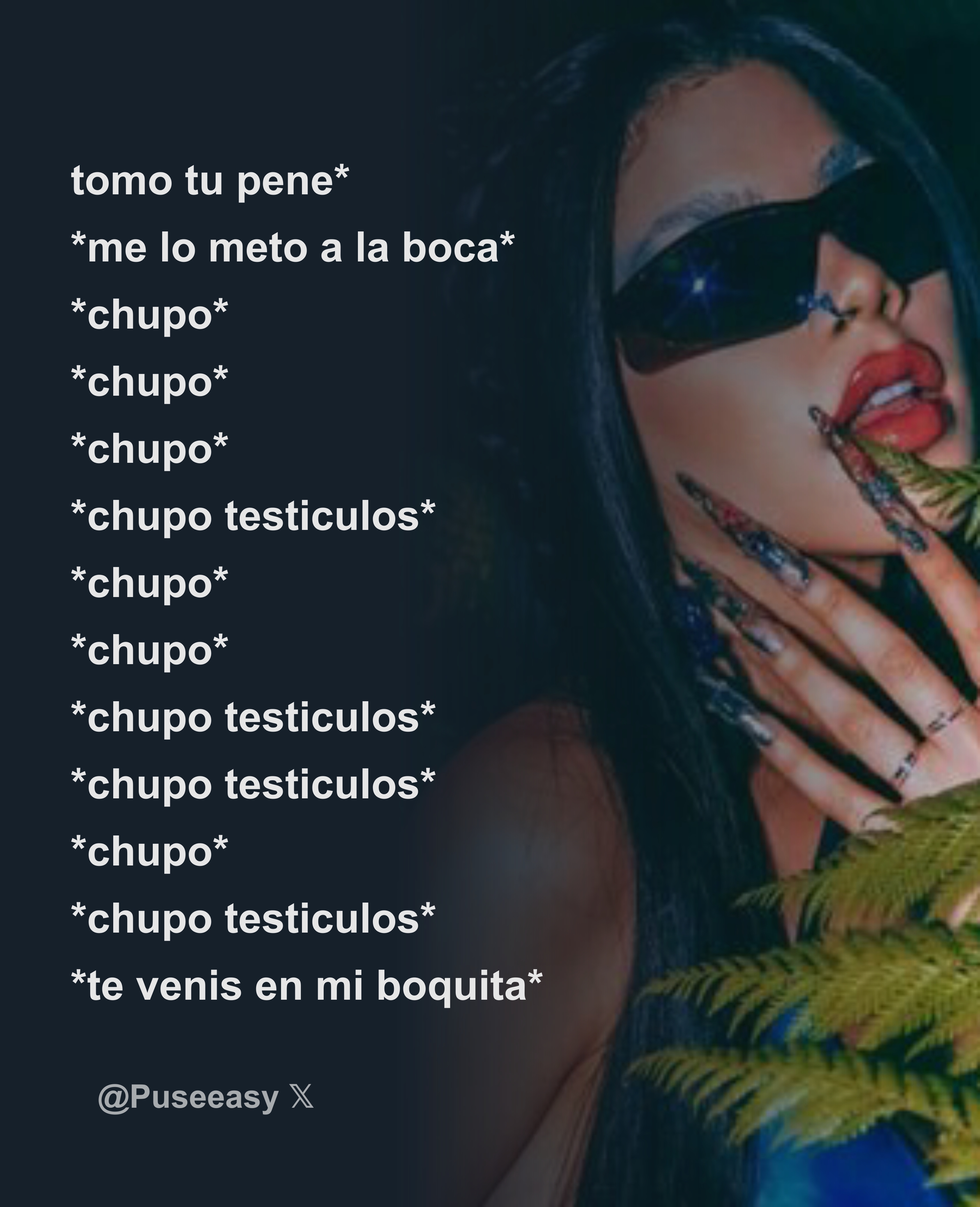 tomo tu pene* *me lo meto a la boca* *chupo* *chupo* *chupo* *chupo  testiculos* *chupo* *chupo* *chupo testiculos* *chupo testicu - Download  Tweet Image from ✶ @bqdgyal - Rattibha