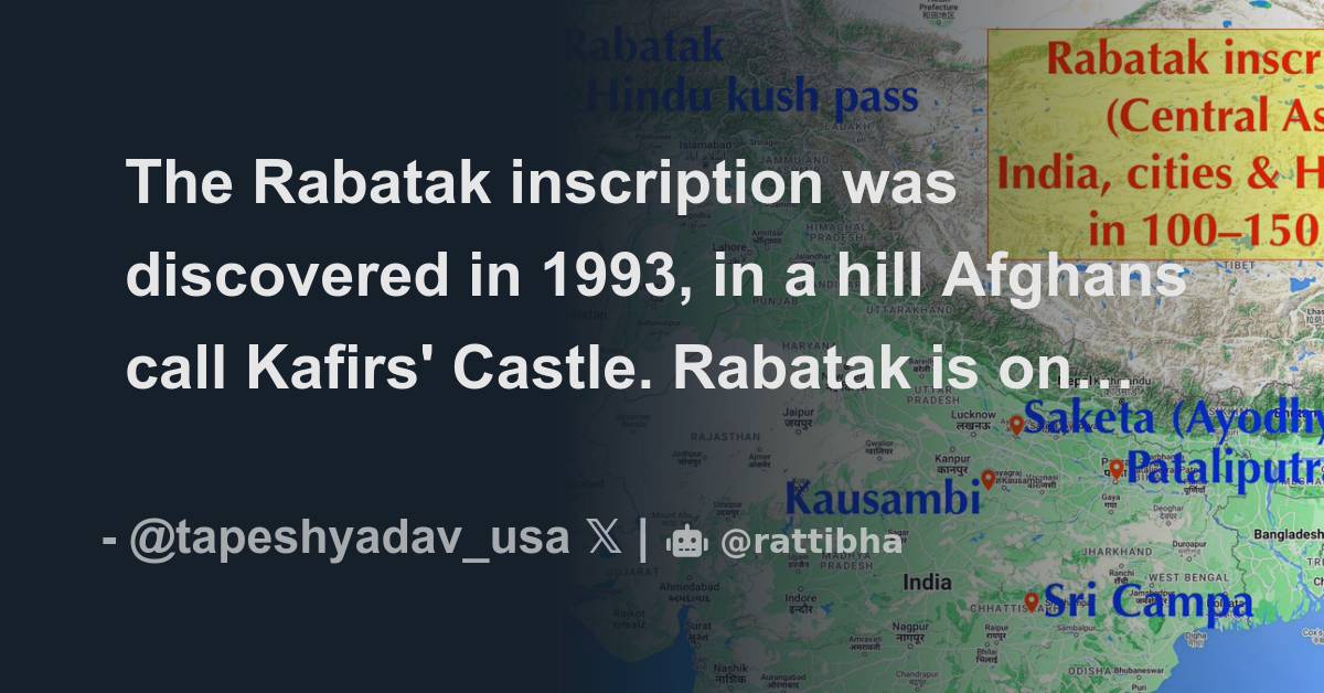 The Rabatak Inscription Was Discovered In 1993, In A Hill Afghans Call ...