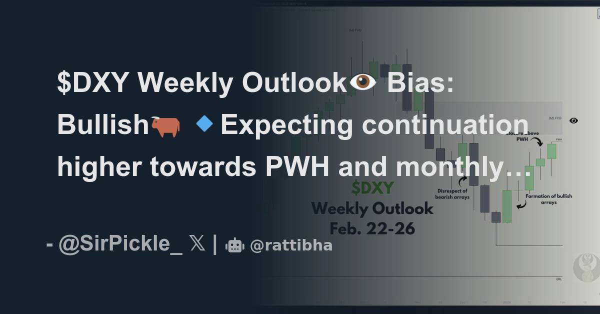 $dxy Weekly Outlook👁️ Bias: Bullish🐂 🔹expecting Continuation Higher 