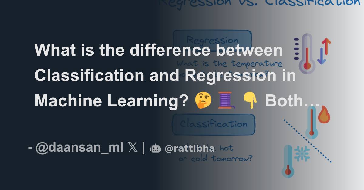 What is the difference between Classification and Regression in Machine ...
