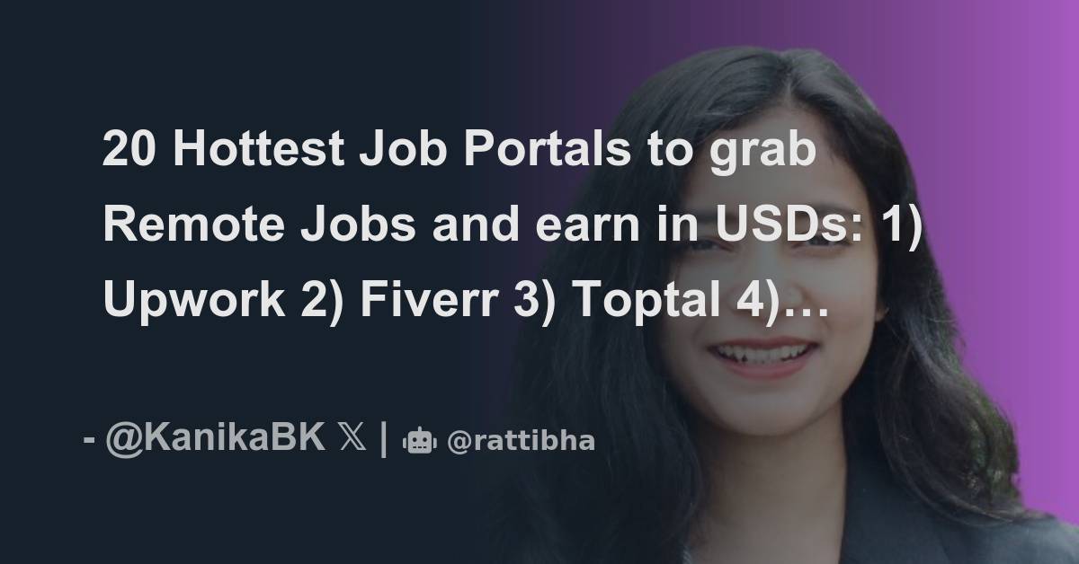 20 Hottest Job Portals to grab Remote Jobs and earn in USDs 1) Upwork