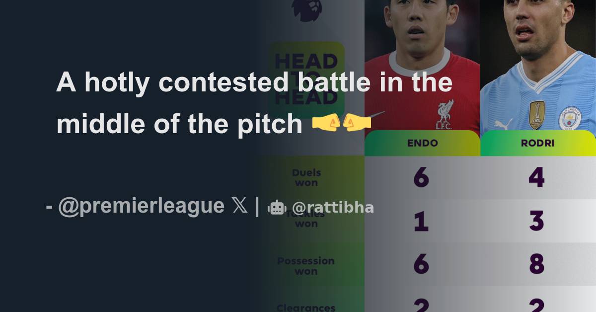 A hotly contested battle in the middle of the pitch 🤜🤛 - Thread from ...